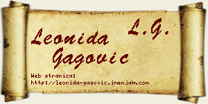 Leonida Gagović vizit kartica
